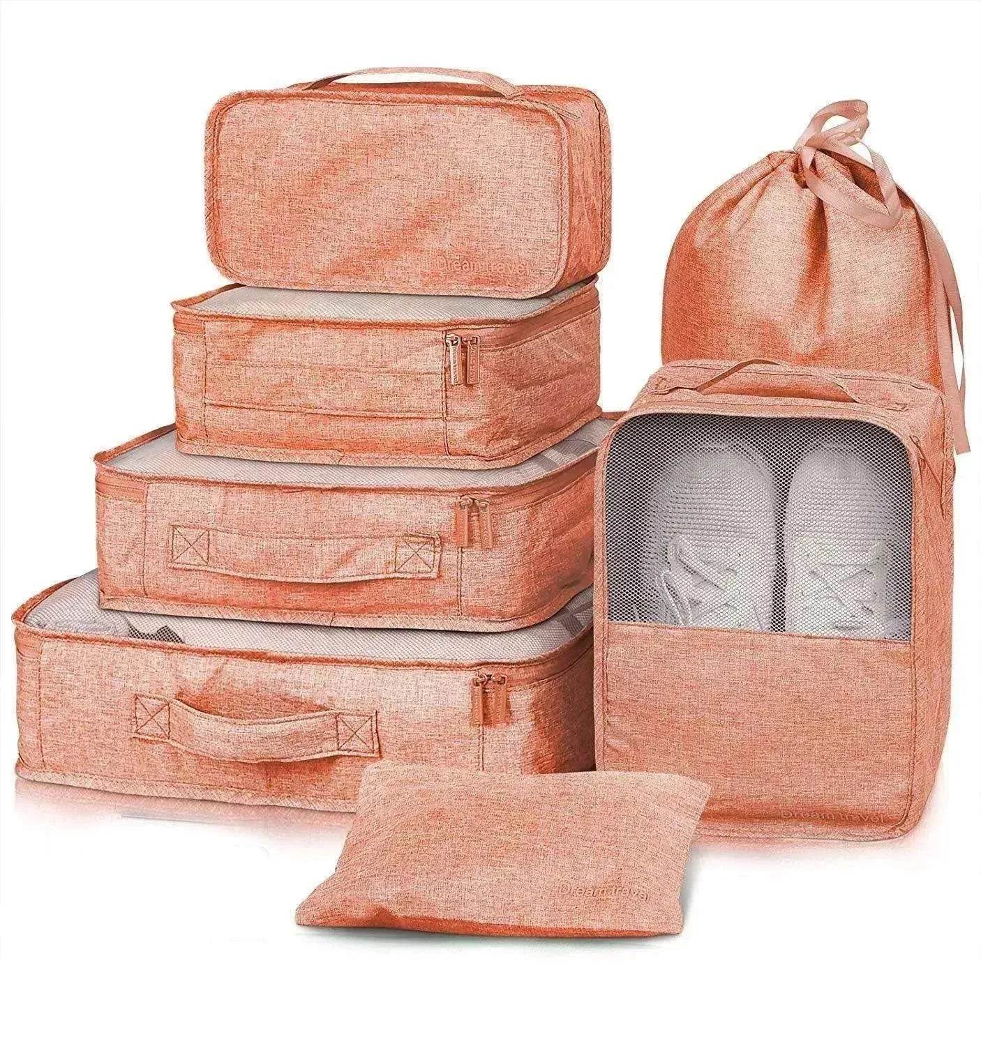 7pc Packing Cubes Luggage Storage Organiser Travel Bags - www.Shopthatapp.com