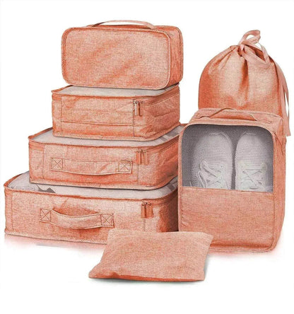 7pc Packing Cubes Luggage Storage Organiser Travel Bags - www.Shopthatapp.com