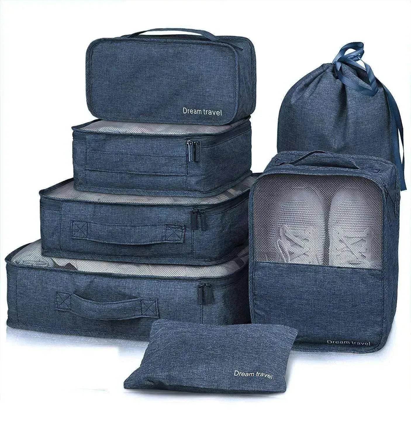 7pc Packing Cubes Luggage Storage Organiser Travel Bags - www.Shopthatapp.com