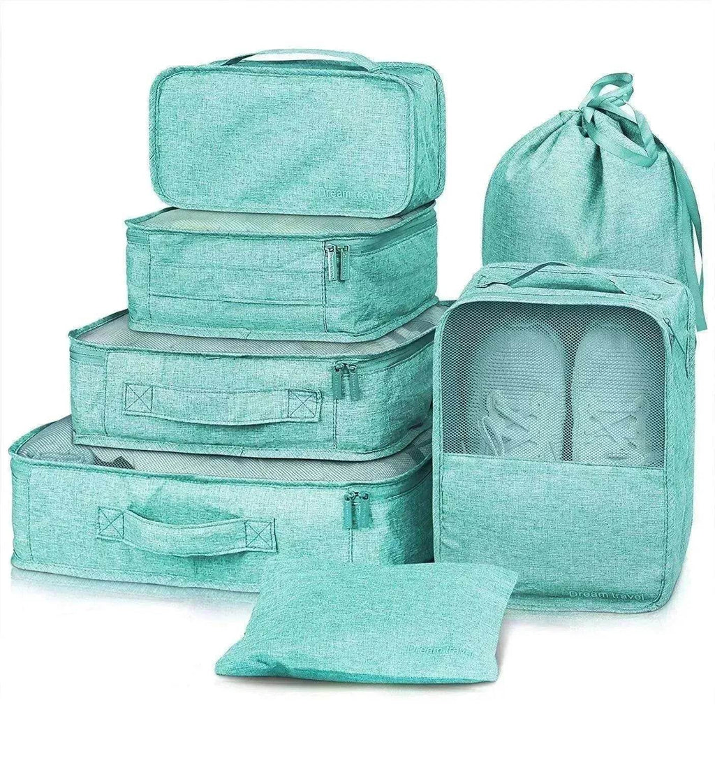 7pc Packing Cubes Luggage Storage Organiser Travel Bags - www.Shopthatapp.com