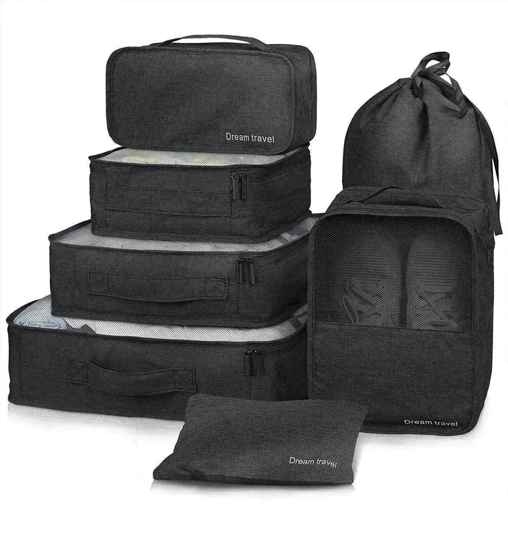 7pc Packing Cubes Luggage Storage Organiser Travel Bags - www.Shopthatapp.com