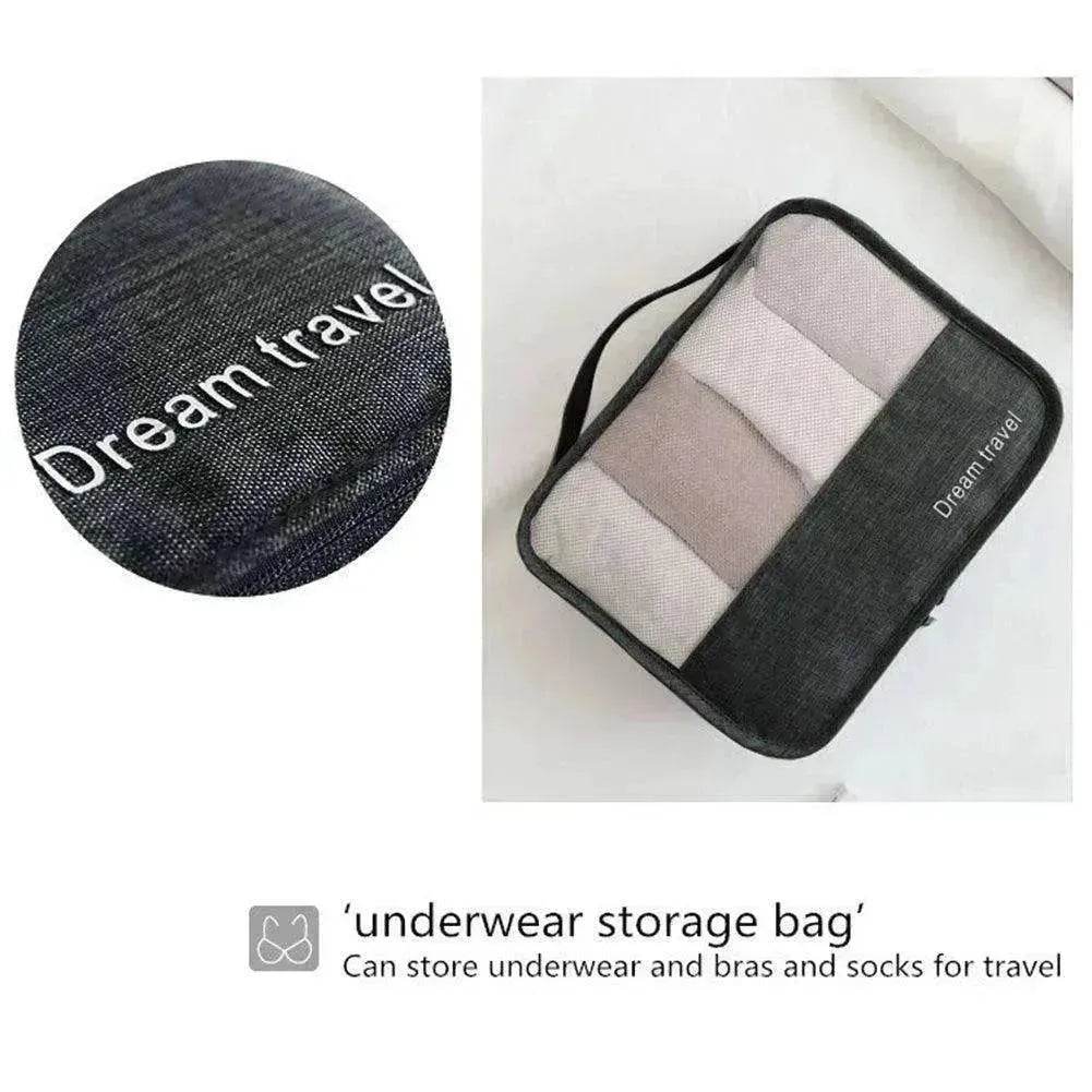 7pc Packing Cubes Luggage Storage Organiser Travel Bags - www.Shopthatapp.com