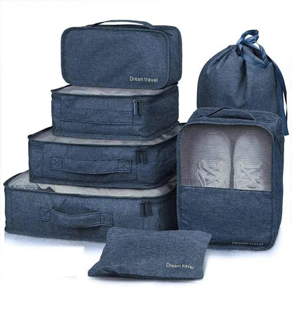 7pc Packing Cubes Luggage Storage Organiser Travel Bags - www.Shopthatapp.com
