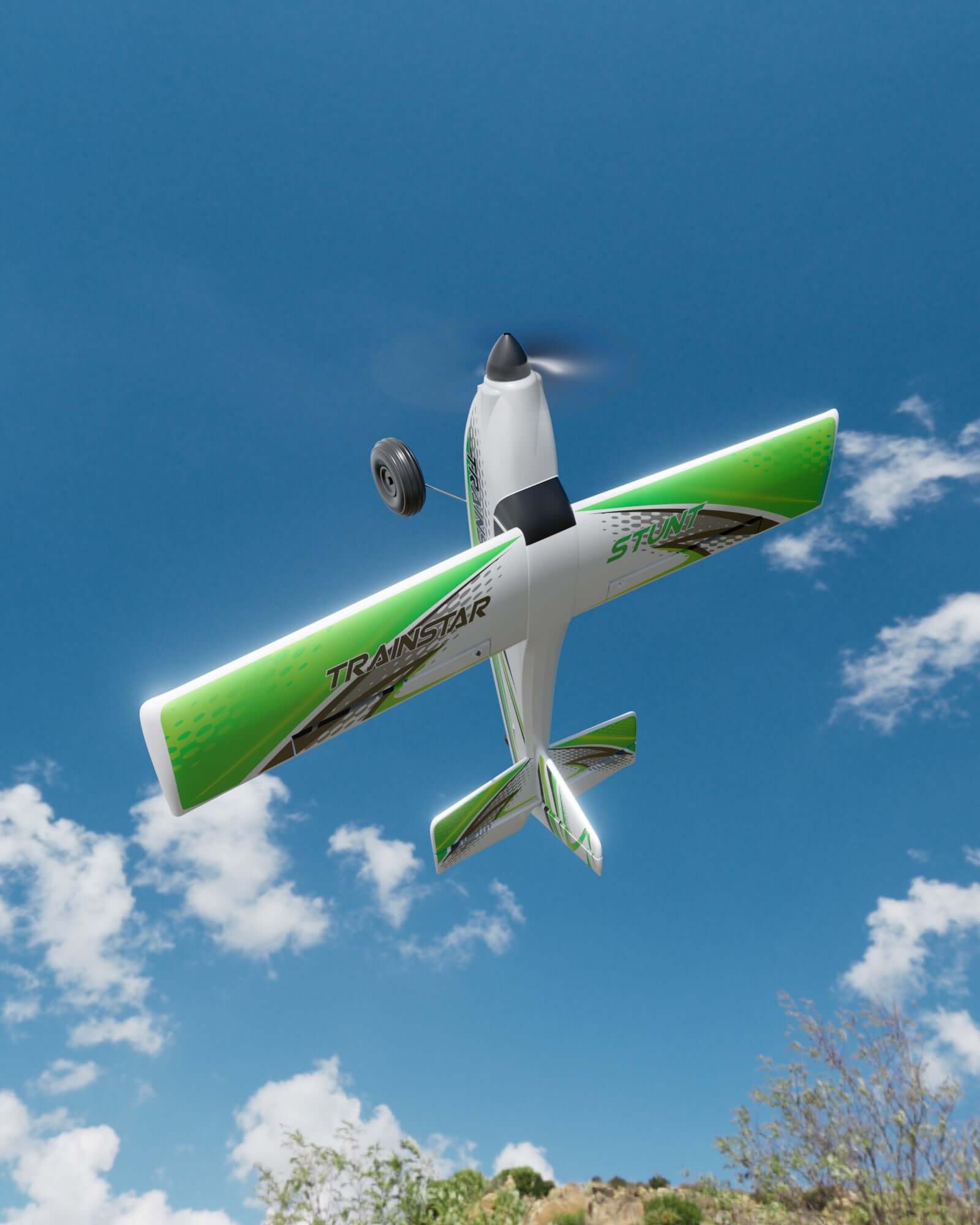 VolantexRC Trainstar 500mm Brushless RC Plane 2S/3S Power RTF – Green/Orange - www.Shopthatapp.com