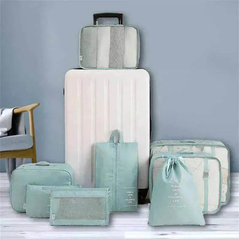 8 piece Set Luggage Divider Travel Storage Clothes Packing Cube Bag - www.Shopthatapp.com