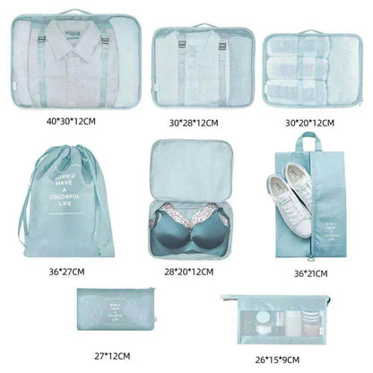 8 piece Set Luggage Divider Travel Storage Clothes Packing Cube Bag - www.Shopthatapp.com