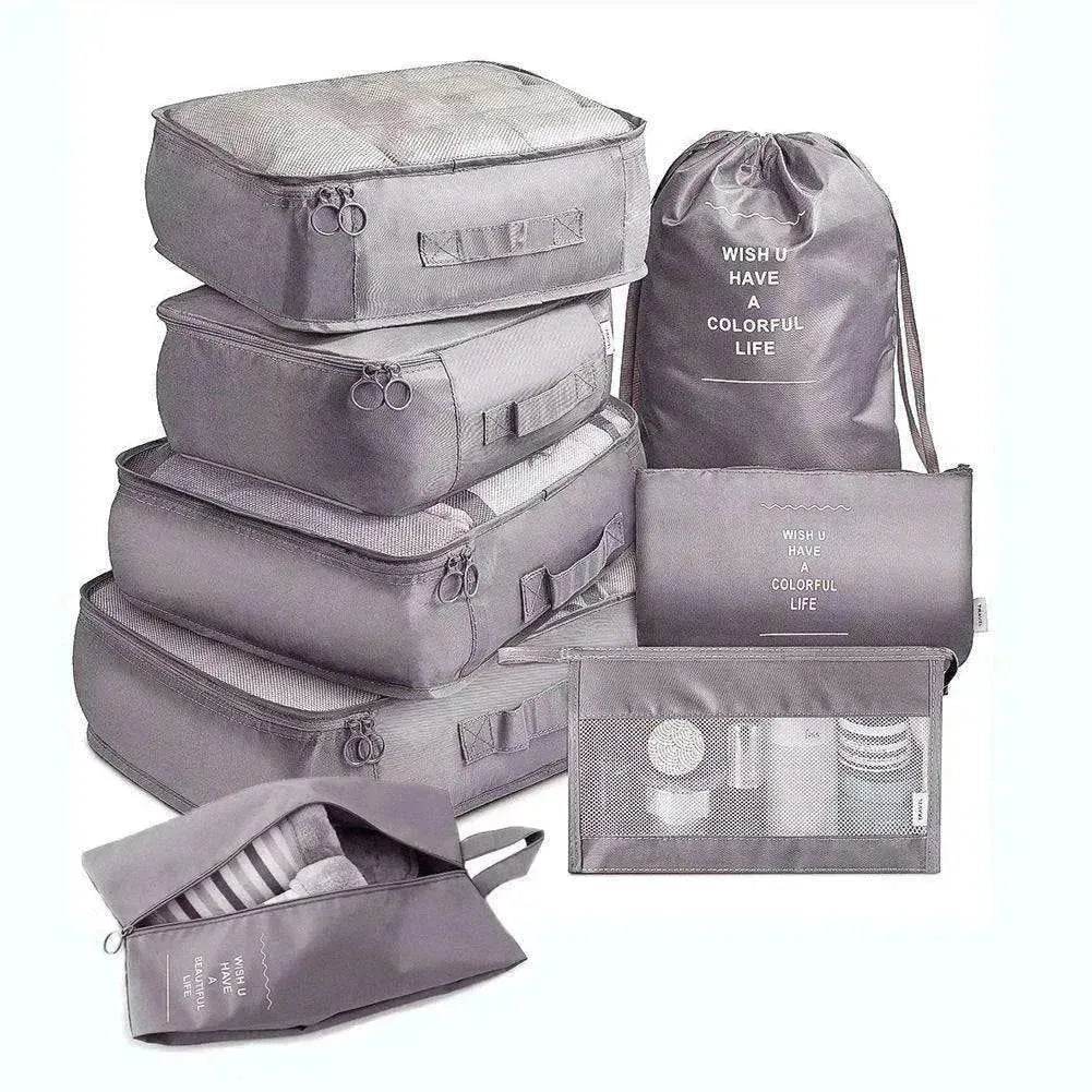 8 piece Set Luggage Divider Travel Storage Clothes Packing Cube Bag - www.Shopthatapp.com