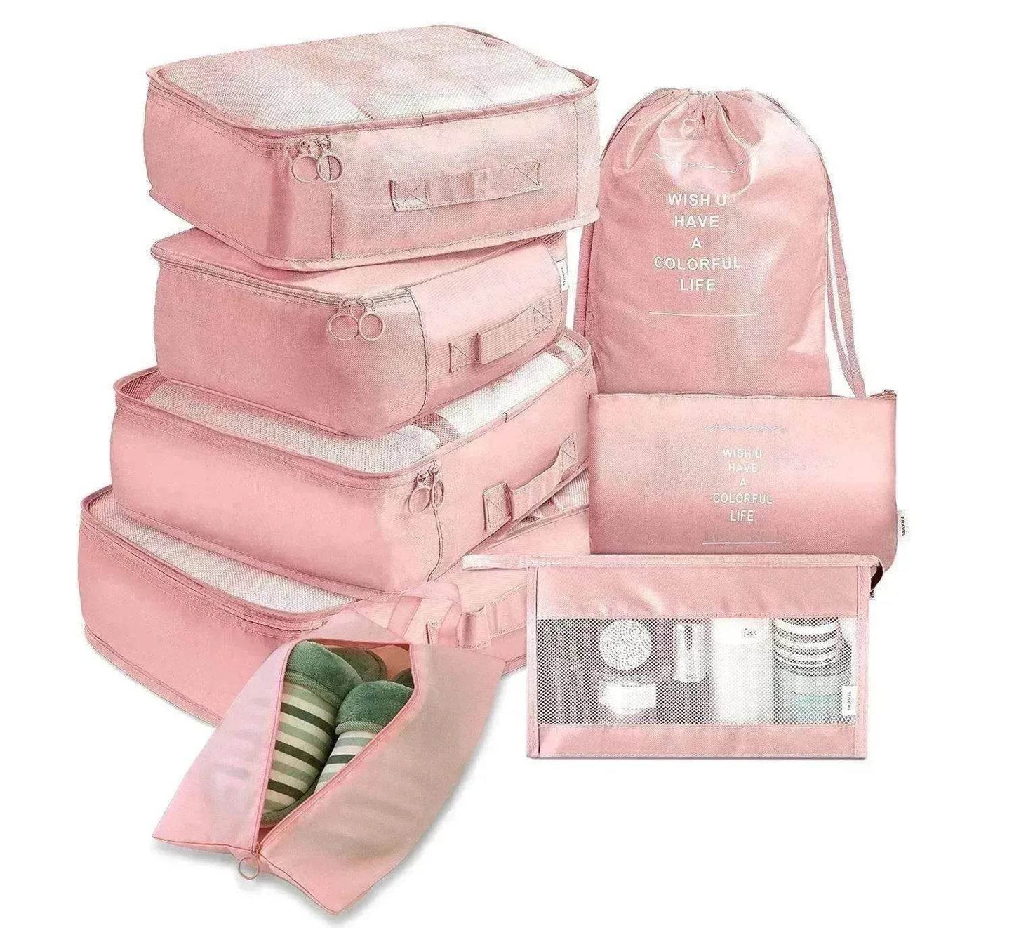 8 piece Set Luggage Divider Travel Storage Clothes Packing Cube Bag - www.Shopthatapp.com