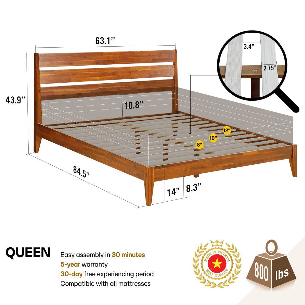 Emery Deluxe Wood Platform Bed Frame - www.Shopthatapp.com