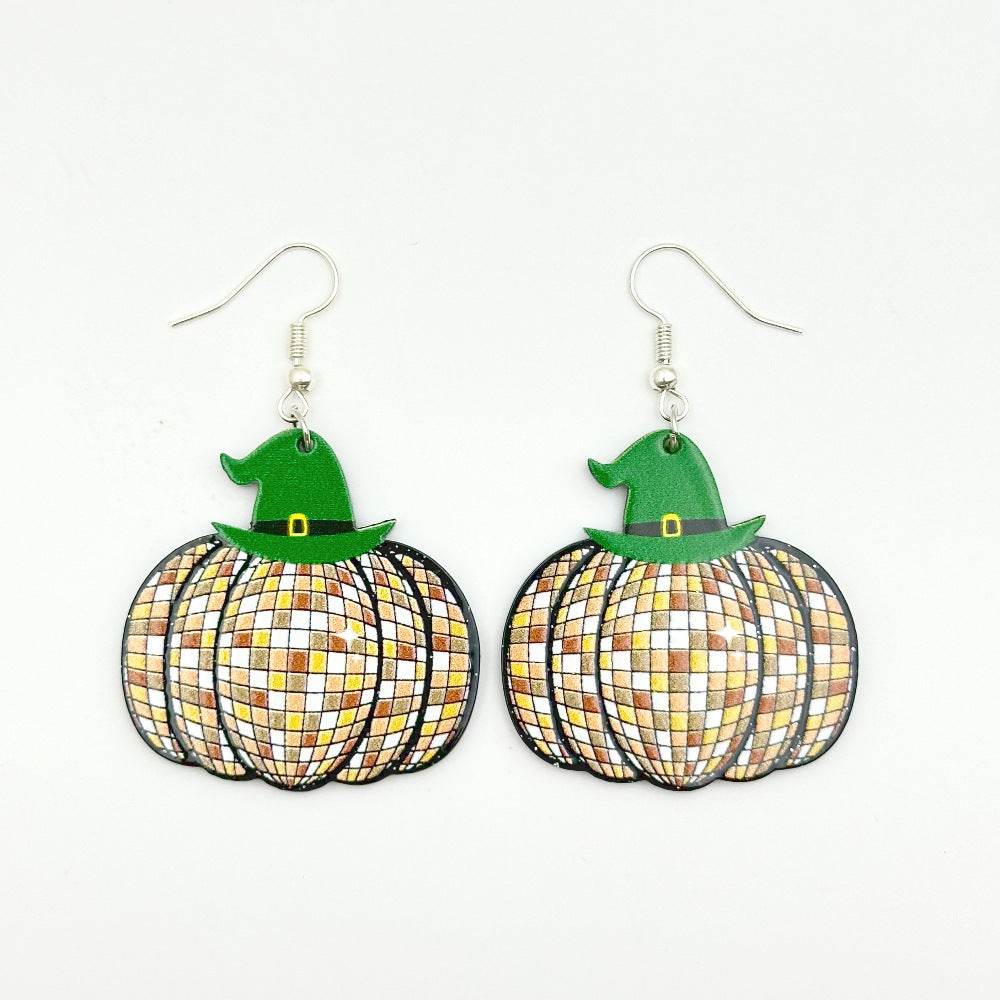 Halloween Day Ornament Colorful Ghost Eyes Funny Acrylic Earrings For Women - www.Shopthatapp.com