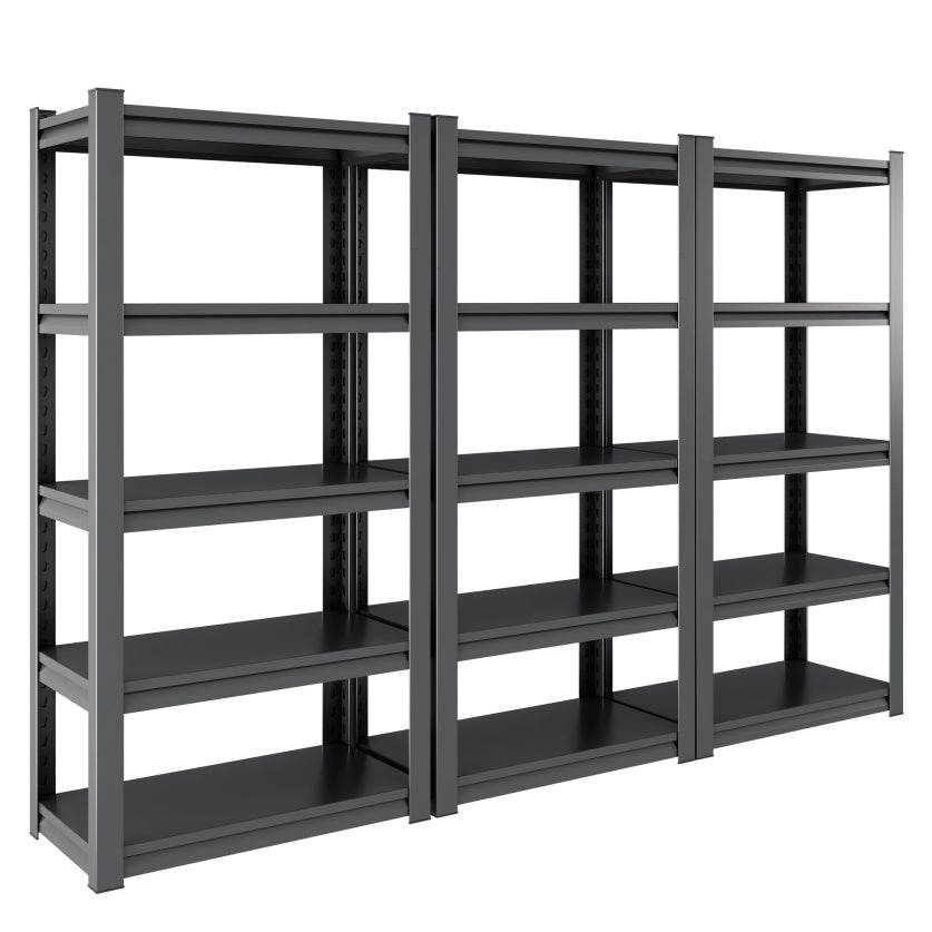 Tier Metal Shelves For Storage Garage Shelving 2000LBS Heavy Duty Storage Shelves Adjustable Garage Shelf Industrial Shelving Unit Storage Utility Rack,Black - www.Shopthatapp.com