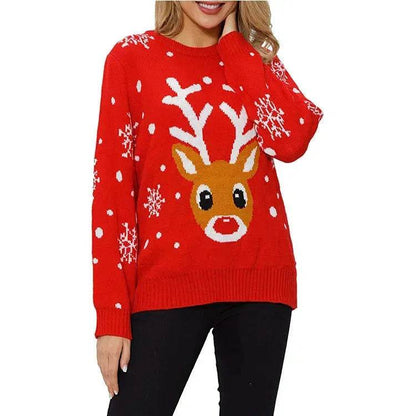 Christmas Reindeer Jacquard Knitted Sweater - www.Shopthatapp.com