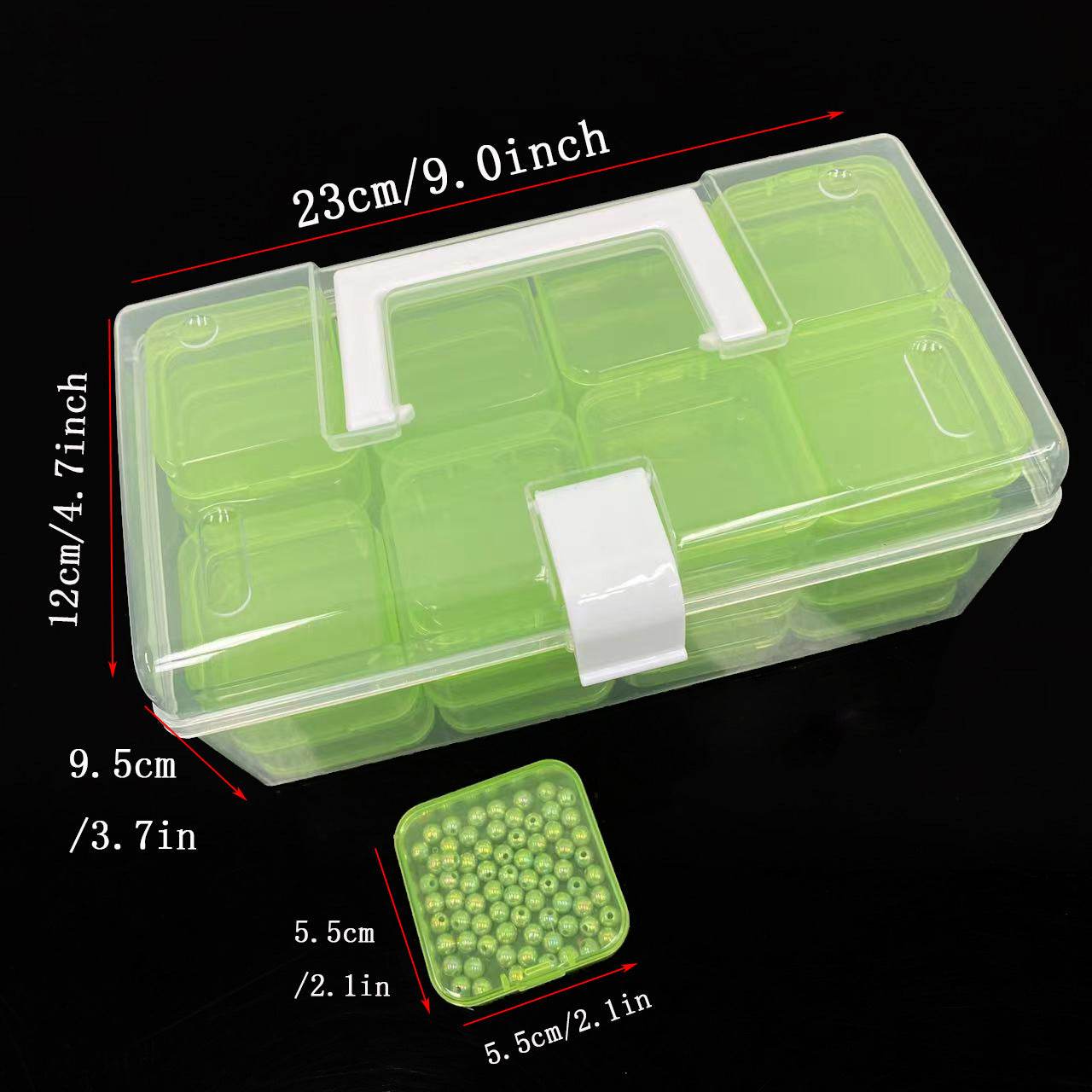 32-grid Transparent Plastic Storage Box Large Capacity Portable - www.Shopthatapp.com