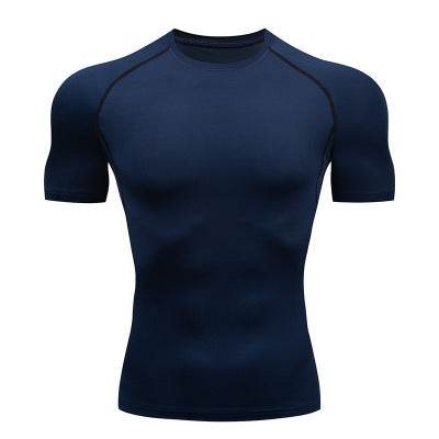 Solid color quick-drying bottoming short sleeve fitness t-shirt top - www.Shopthatapp.com