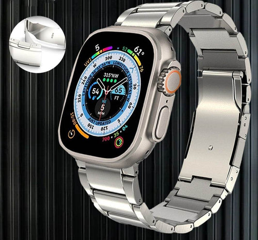 Advanced Titanium Replacement Watch Strap Titanium Chain Watch band - www.Shopthatapp.com