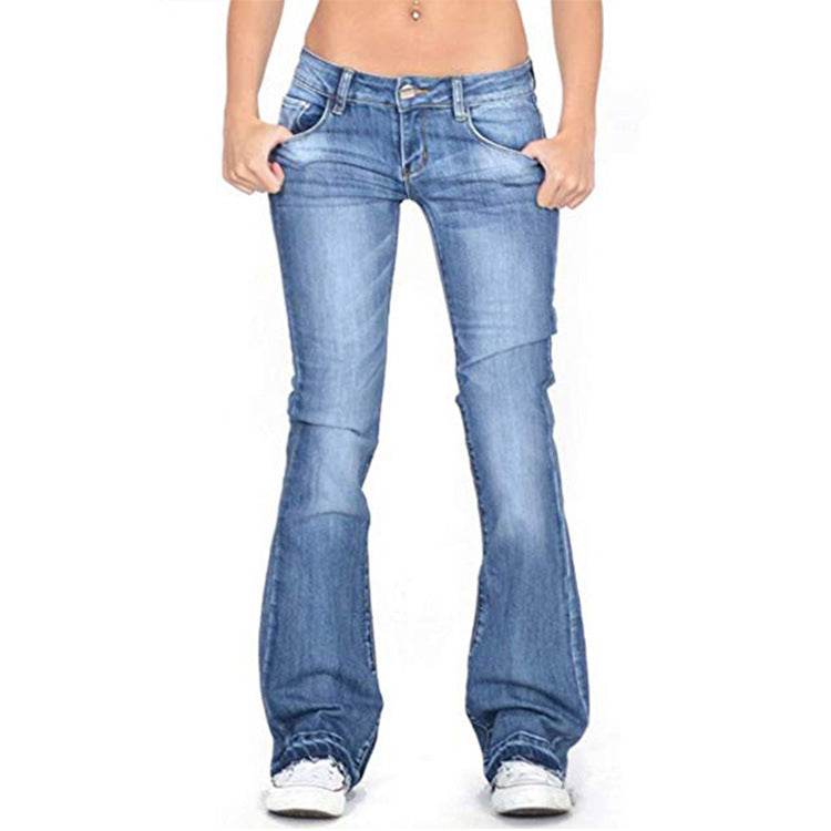 Women Bootcut Jeans Pant flared leg Trousers - www.Shopthatapp.com