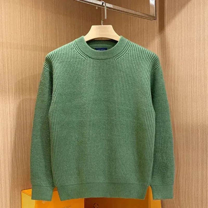 Autumn Fashion Knitted Woolen Thick Round Neck Pullover Sweater for men - www.Shopthatapp.com