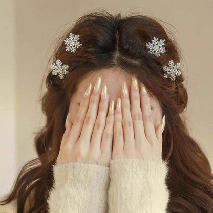 Crystal Snowflake Pearl flower Retro Hair Clip - www.Shopthatapp.com