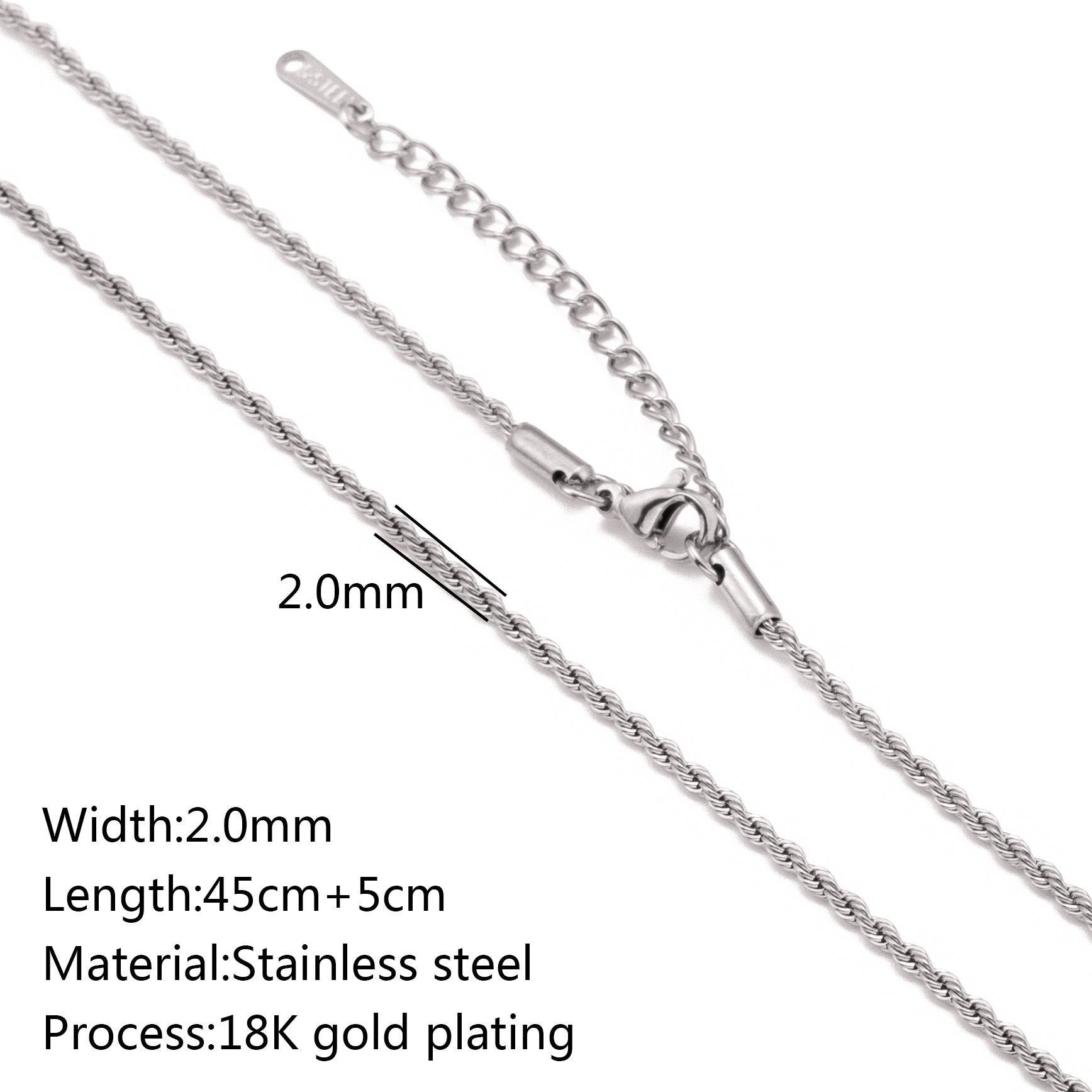 Stainless Steel Vacuum Vapor Plating 18K Gold Color Protection Lip Chain Necklace - www.Shopthatapp.com