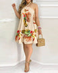 Printed Dress Summer Off-Shoulder Hanging Neck Sleeveless Sexy Dresses Women - www.Shopthatapp.com