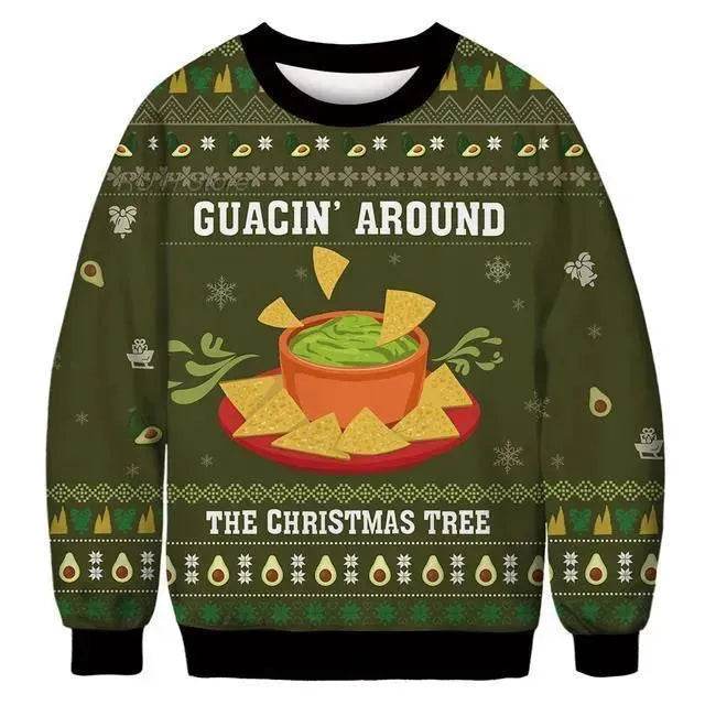 Ugly Christmas Sweater Santa Elf Couple Sweatshirt - www.Shopthatapp.com