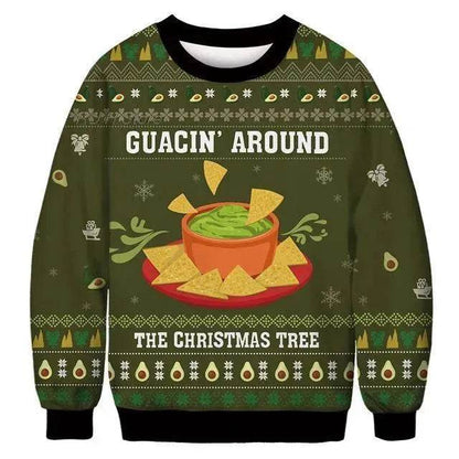 Ugly Christmas Sweater Santa Elf Couple Sweatshirt - www.Shopthatapp.com