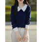 Lapels Bottoming Sweater blouse top For Women - www.Shopthatapp.com
