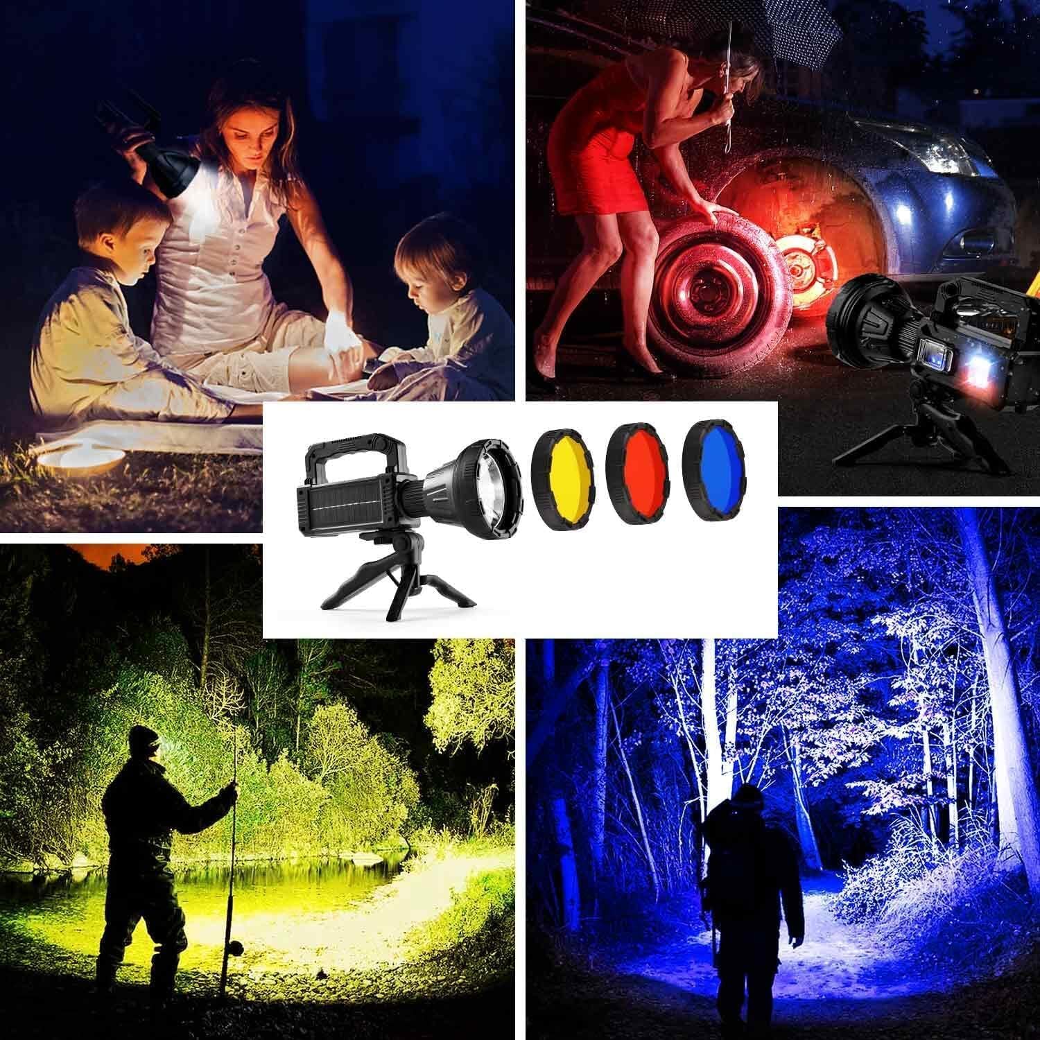 water). Utry Torches Led Super Bright Rechargeable, Long Range Searchlight, 100000 Lumens Led Super Bright Flashlight for Outdoor Emergencies, Camping, Fishing, Hunting and Other Versatile Lighting - www.Shopthatapp.com