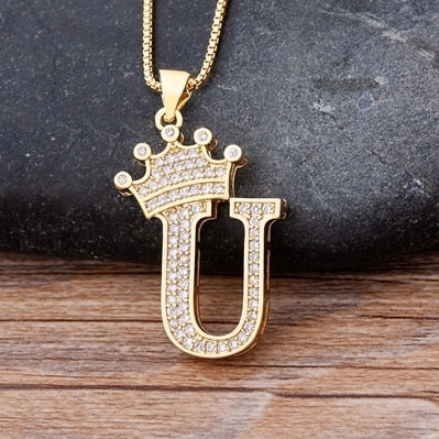Letter Pendant with Chain - Gold - www.Shopthatapp.com
