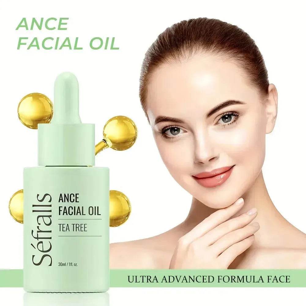 Sefralls Tea Tree Facial  Acne Oil Desalinates Acne Marks Hydrating Cleaning Skin Facial Oil 30ml - www.Shopthatapp.com
