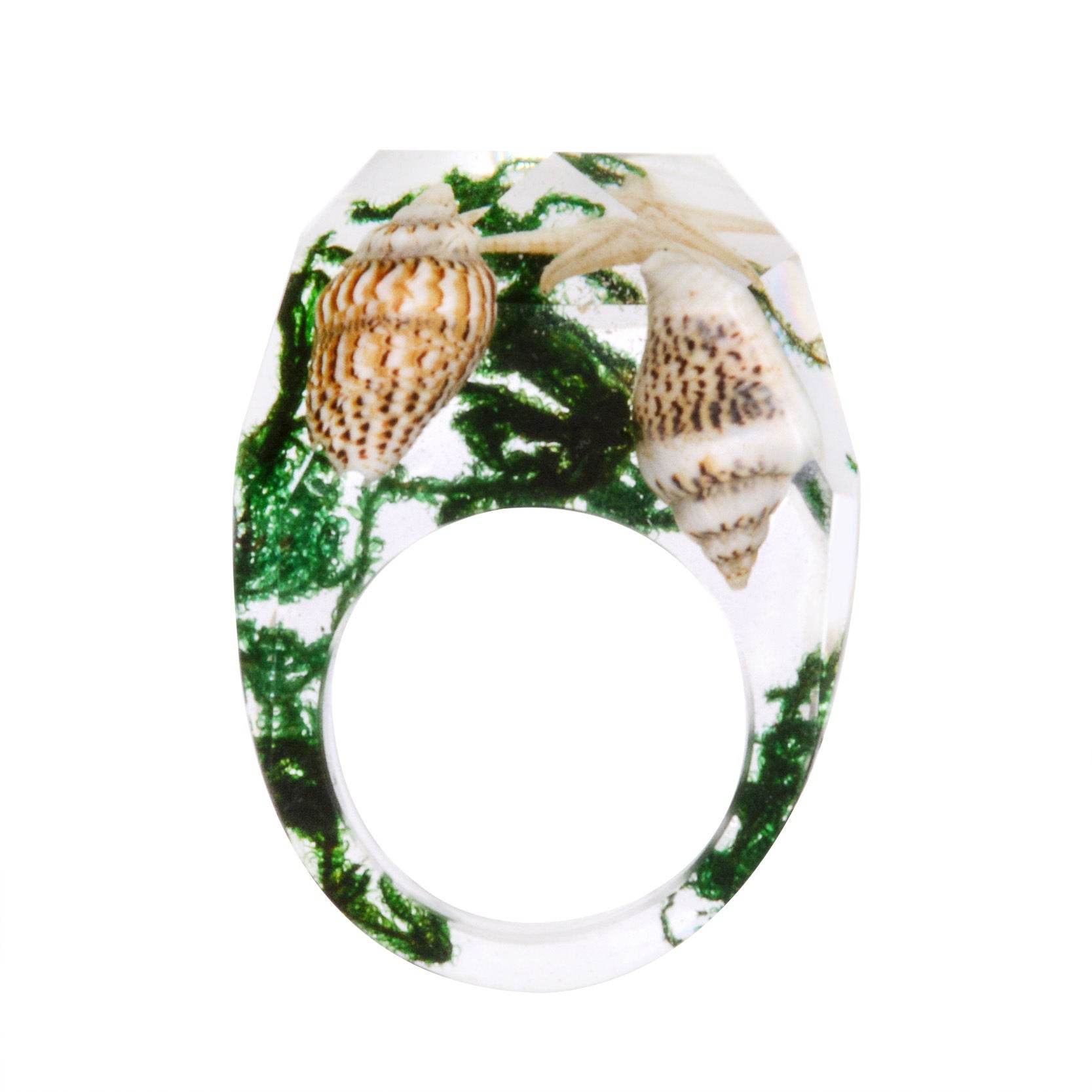 Dried Flower Resin Forest Handmade Dried Flower Epoxy Ring - www.Shopthatapp.com