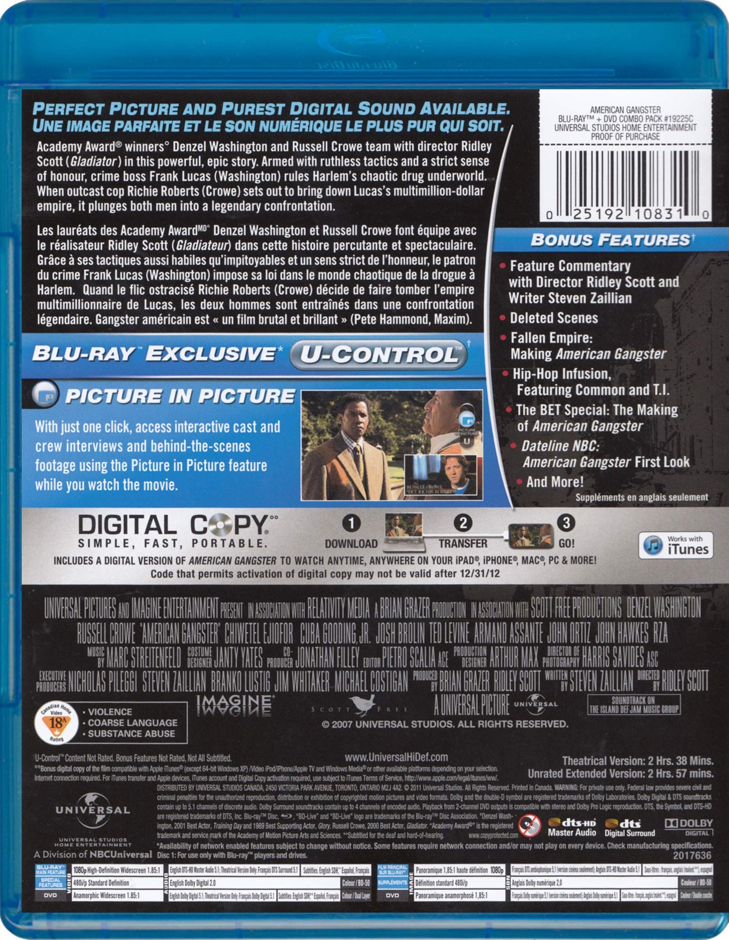 American Gangster - Blu-ray (Used) - www.Shopthatapp.com