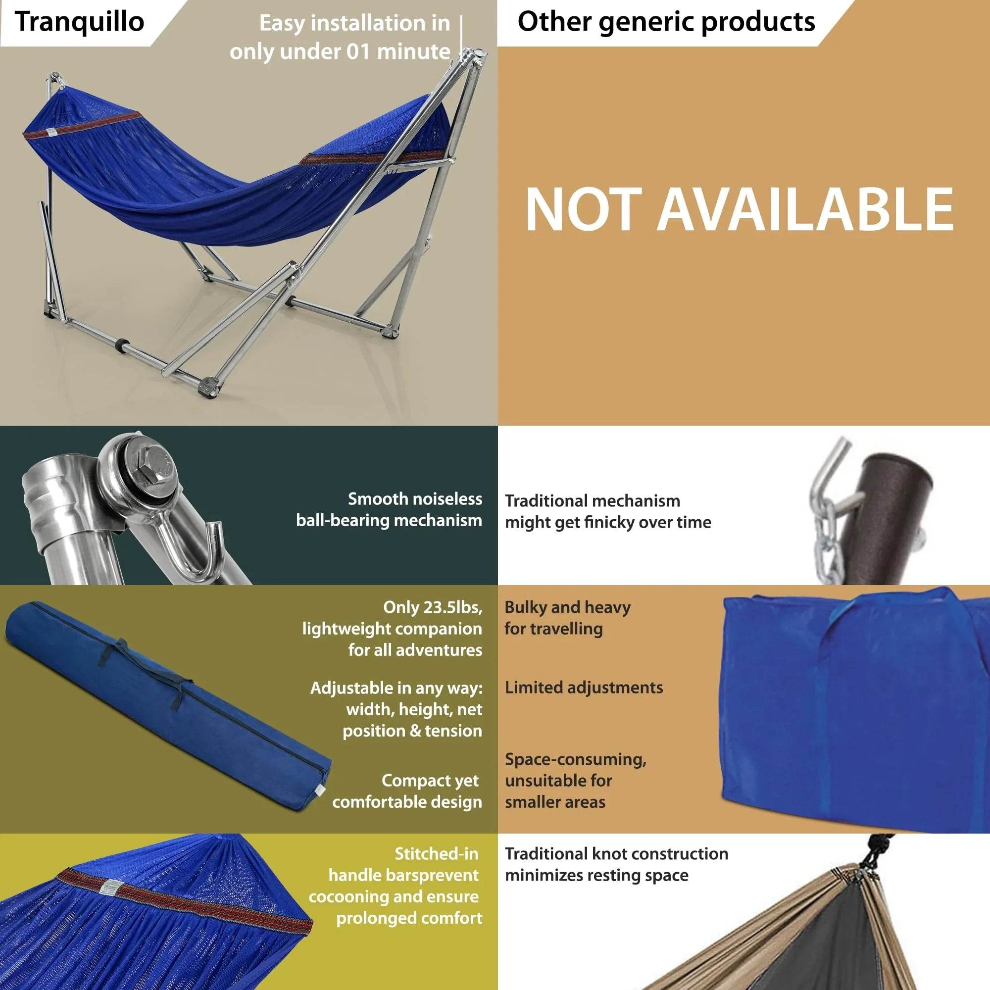 Tranquillo Original Stainless Steel Hammock Stand - www.Shopthatapp.com