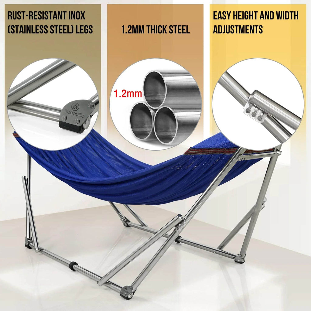 Tranquillo Original Stainless Steel Hammock Stand - www.Shopthatapp.com
