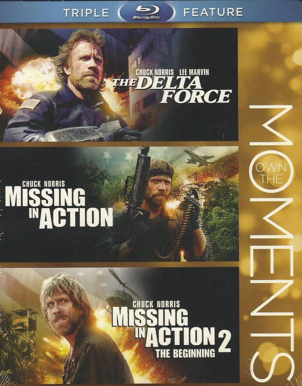 Chuck Norris Triple Feature: Missing in Action (1984)/ Missing in Action 2: The Beginning (1985) / The Delta Force (1986) [Blu-ray] - starring Chuck Norris, Martin Balsam, Lee Marvin, James Hong, George Kennedy (2012 - Blu-ay) - www.Shopthatapp.com