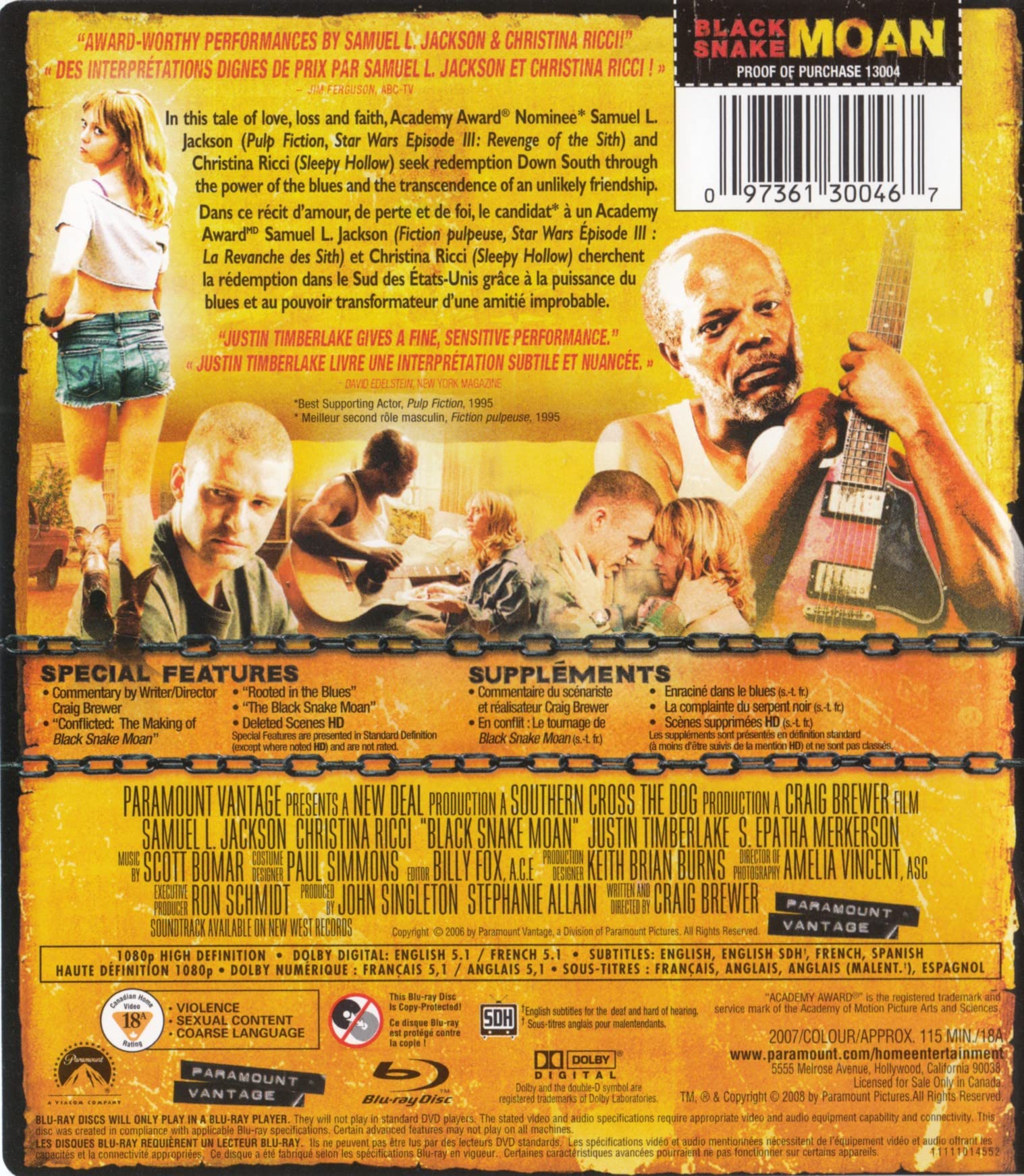 Black Snake Moan (Bilingual) - Blu-Ray (Used) - www.Shopthatapp.com