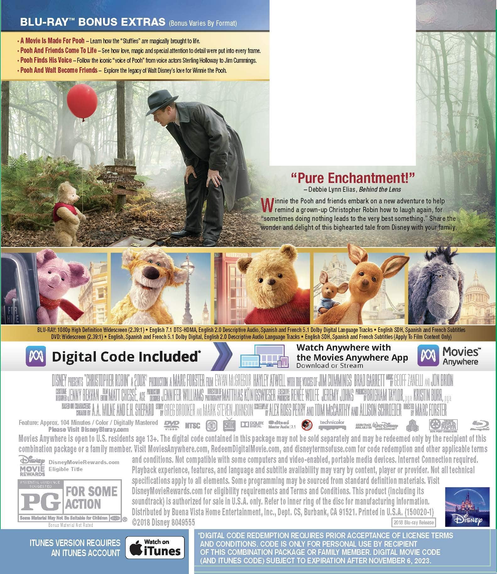 CHRISTOPHER ROBIN [Blu-ray] (Bilingual) - www.Shopthatapp.com