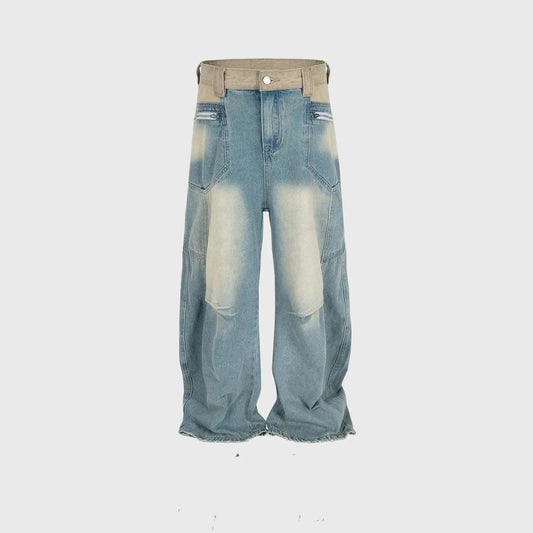 Washed Distressed Design Baggy Jeans Pant For Men And Women - www.Shopthatapp.com