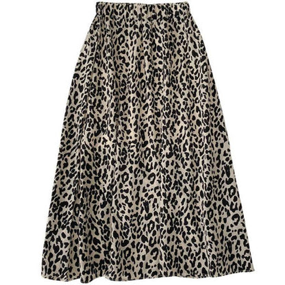 Women High waist Leopard color Midi Skirt - www.Shopthatapp.com