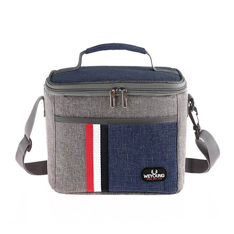 Striped Insulated Lunch Bag – Stylish Portable Tote for Work - www.Shopthatapp.com