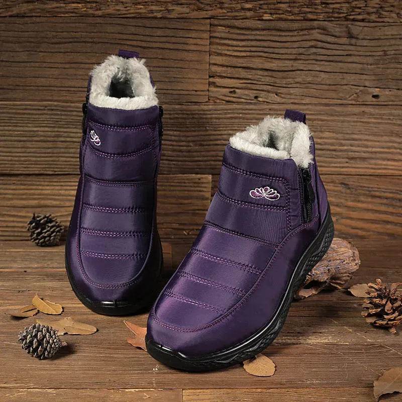 Winter Women's Cotton-padded Thick fleece lined Ankle Snow Boots - www.Shopthatapp.com