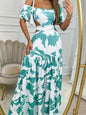 Off Shoulder Summer Maxi Dress Hollow out Cute Flowy dress - www.Shopthatapp.com