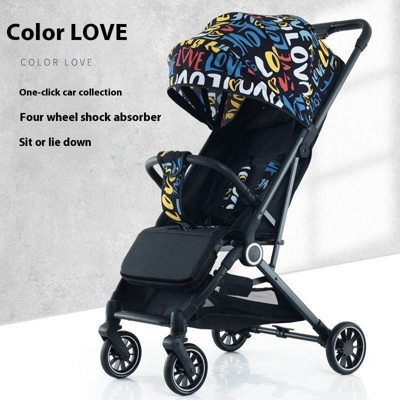 Pull Rod Type Summer Ultra-light Stroller Four Minus - www.Shopthatapp.com
