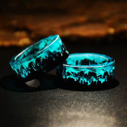 Blue Magic Magic Forest Small  Diy Handmade Resin Ring - www.Shopthatapp.com