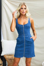 Spring And Summer Casual Slim Fit Denim Sleeveless Dress - www.Shopthatapp.com