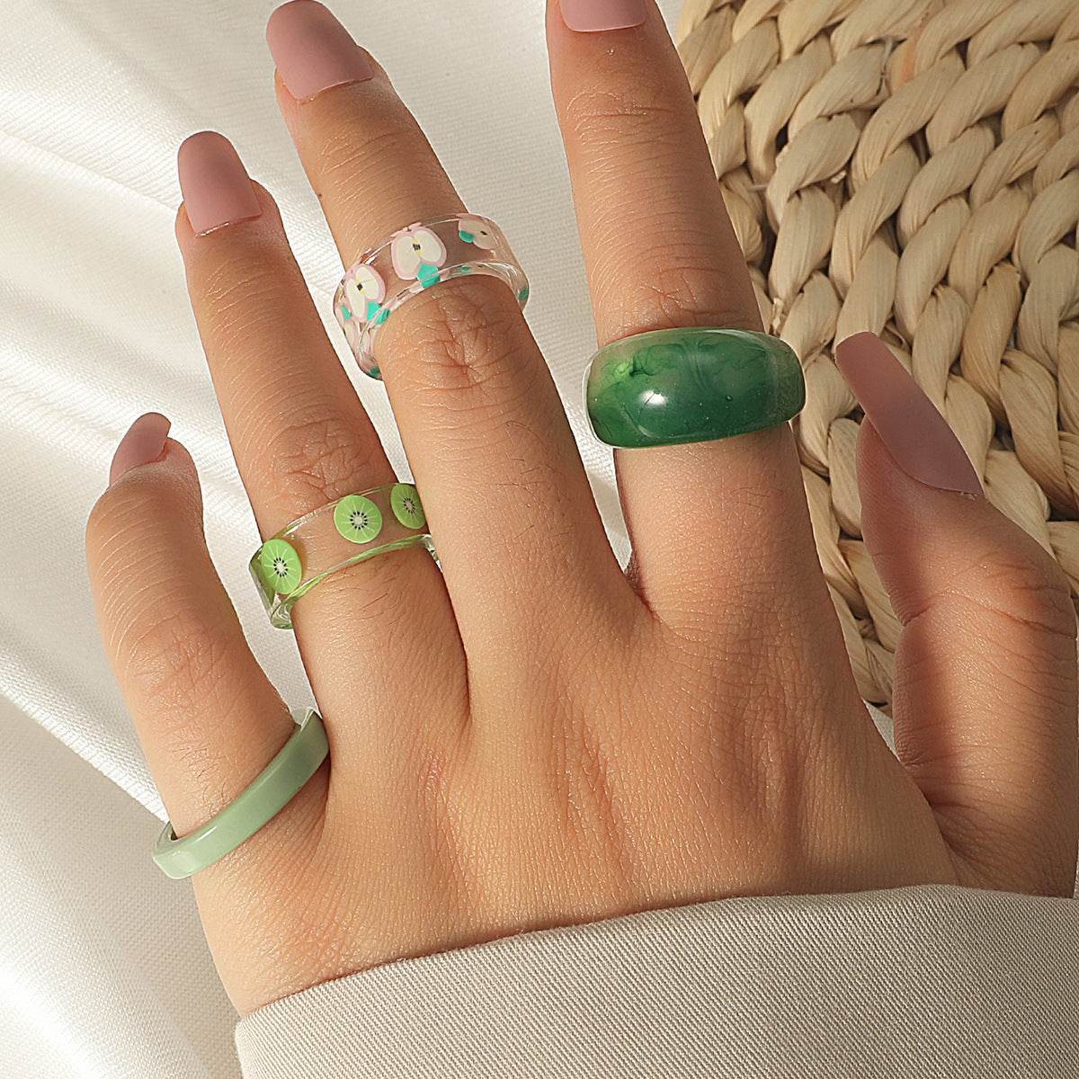 Fashion Transparent Resin Ring - www.Shopthatapp.com