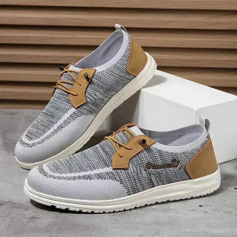 Casual Flat  Slip-on Mesh Shoes Lightweight Breathable Loafers Men Walking Running Sports Shoes Sneakers for Men - www.Shopthatapp.com