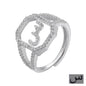Fashion Micro Inlaid Zircon Arab Letters Ring for women - www.Shopthatapp.com