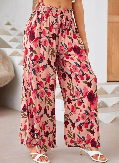 Printed Comfortable Casual High Waist  Wide-leg Floral Palazzo Trousers women - www.Shopthatapp.com