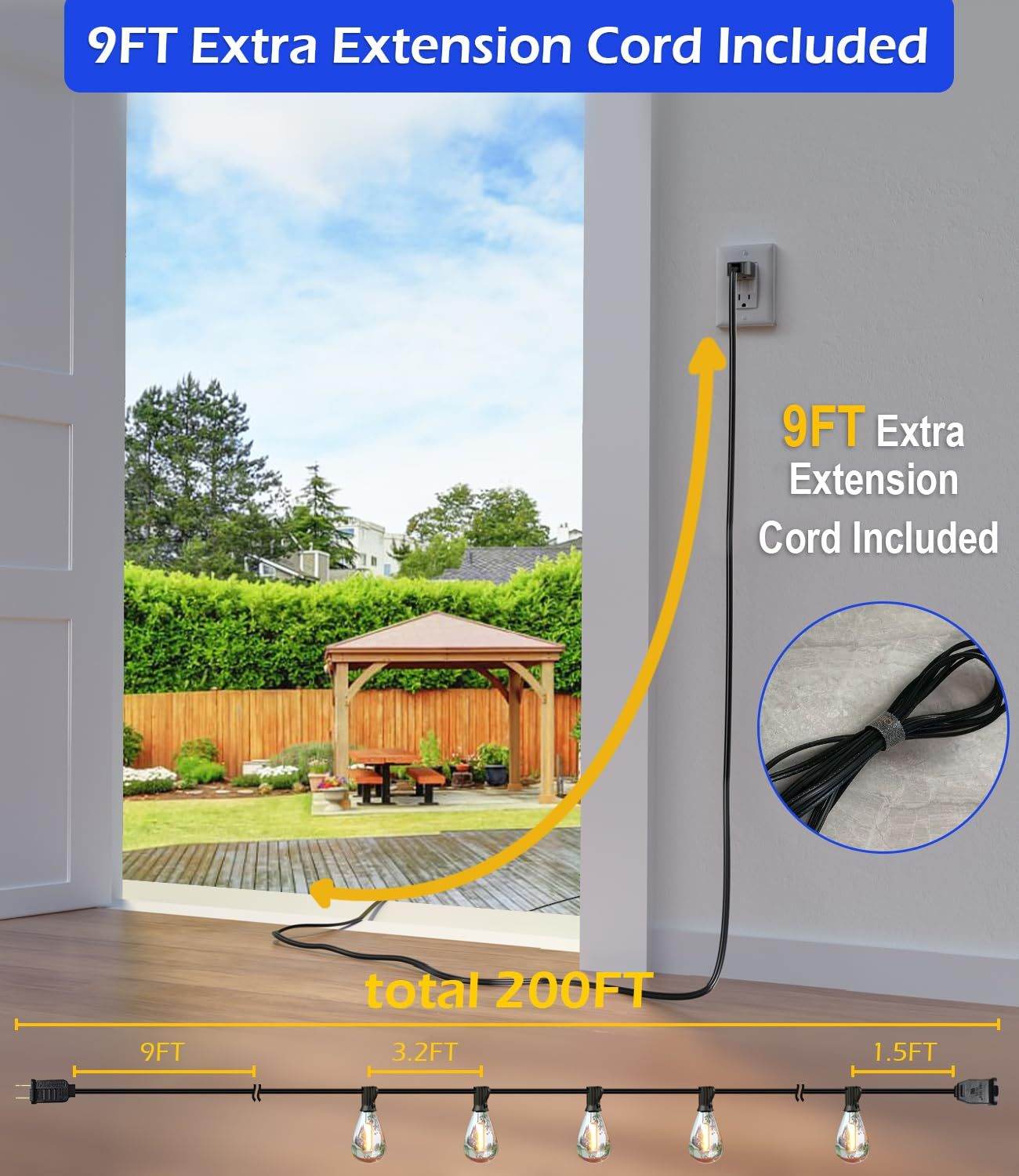 High Voltage Direct Insertion S14 Light String Party Light - www.Shopthatapp.com